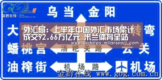 外汇局:上半年中国外汇市场累计成交92.66万亿元_米兰体育全站(图2) 米兰体育全站